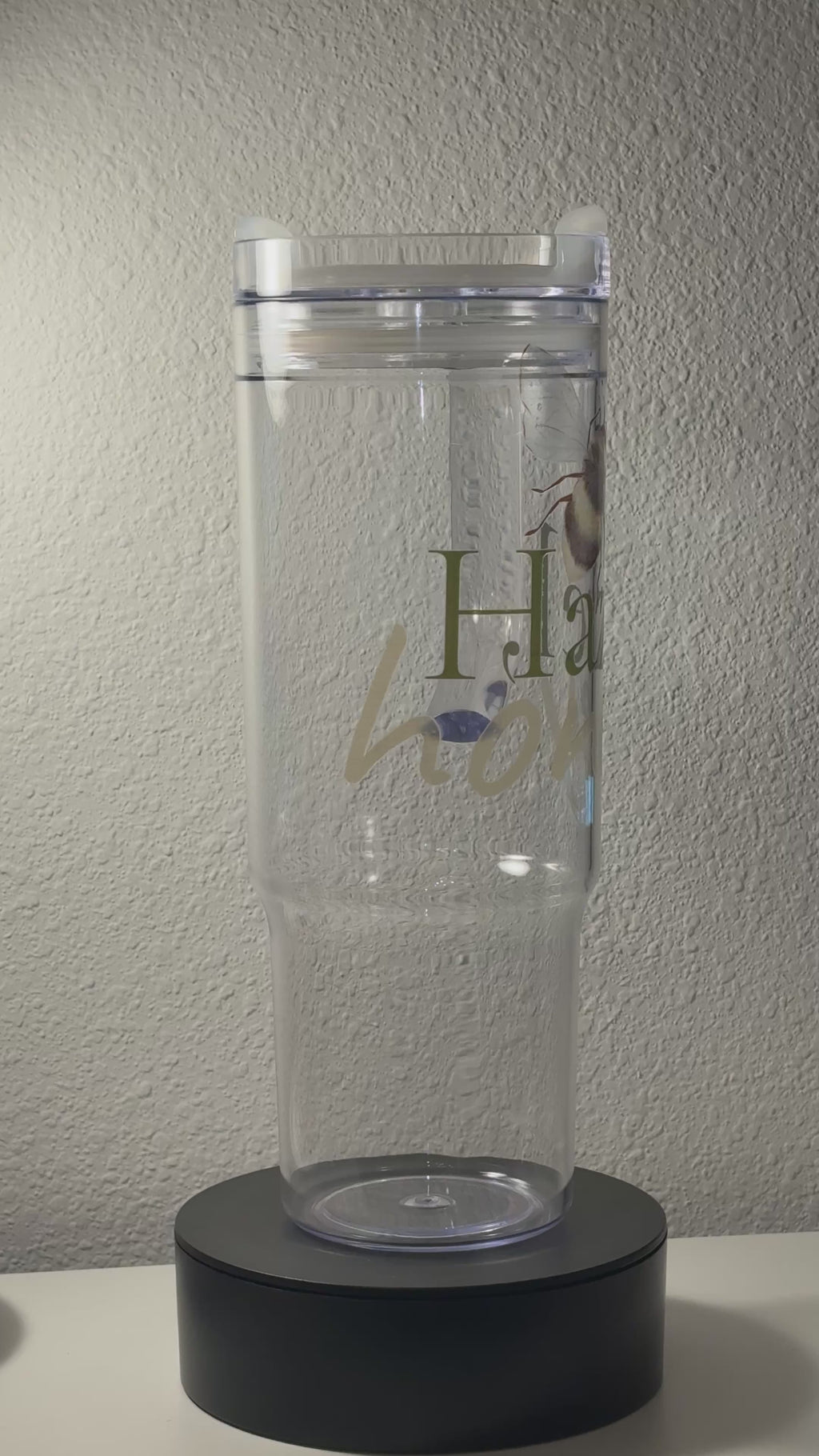 40oz Plastic tumbler with straw